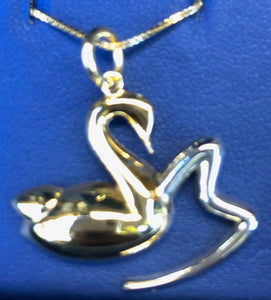 Rhodium Silver SHARA-MAC SIGNATURE LOGO PENDANT