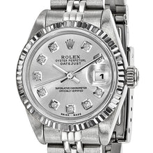 Load image into Gallery viewer, Pre-Owned Rolex Steel/18kw  Diamond Dial  Silver Watch