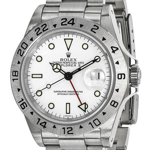 Pre-Owned Rolex Steel Mens Explorer II White Watch