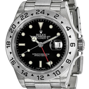 Pre-Owned Rolex Steel Mens Explorer II Black Watch